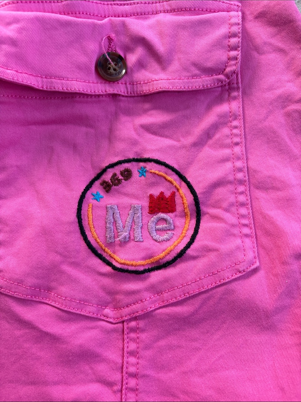 Hot Pink Cargo Capri Pants with Patch Detail - Picture 6 of 6